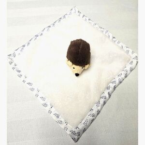 Parent’s Choice Hedgehog Lovey Plush Lovie 12x12 Security Blanket Neutral Baby
